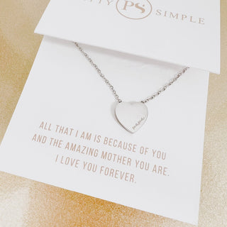 Sweet Heart Gift Necklace - WATERPROOF-Pretty Simple