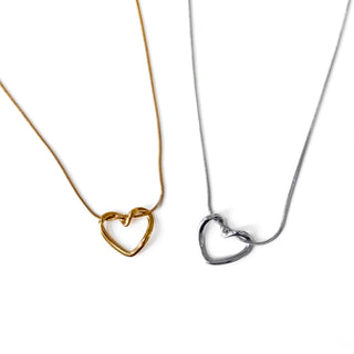 Tangled in Love Heart Necklace - WATERPROOF-Necklace-Pretty Simple