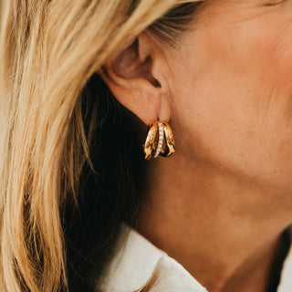 Tansy Trio Half Hoop - WATERPROOF-Earrings-Pretty Simple