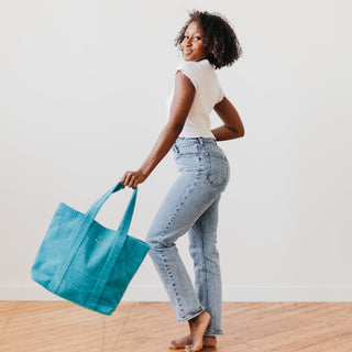 Teagan Terry Cloth Tote with Pouch-Tote Bag-Pretty Simple Wholesale