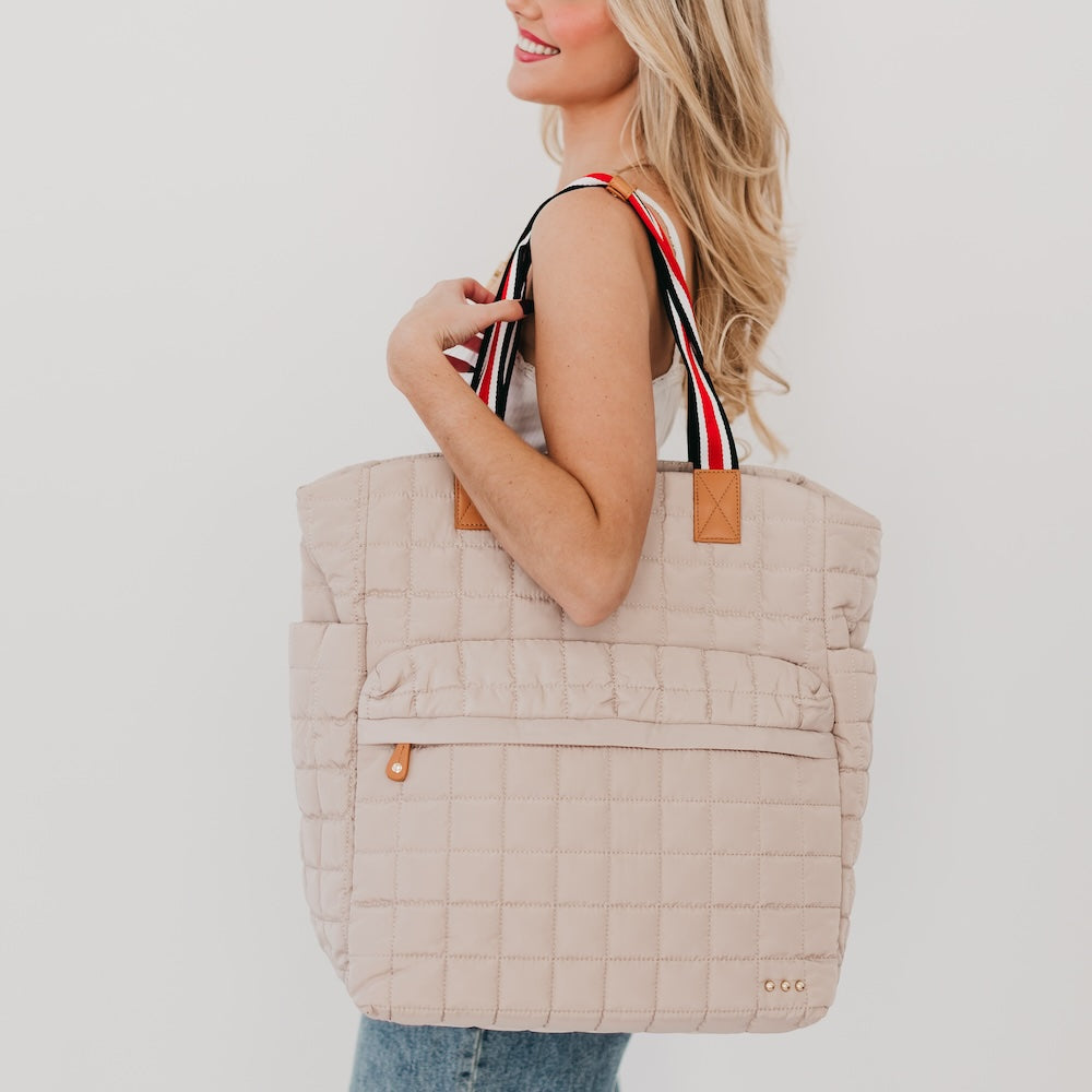 Tenley Quilted Tote Roller Bag – Pretty Simple Tenley Quilted Tote Roller Bag – Pretty Simple