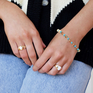 Turquoise beaded bracelet