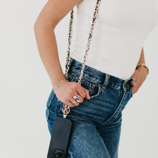 Accessories-Tweed Phone Holder Crossbody Strap-Pretty Simple