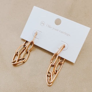 Two Looks in One Chain Link Earrings - WATERPROOF-Pretty Simple
