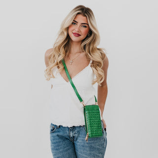 Woven Double Duty Phone Bag Wholesale-Crossbody Bag-Pretty Simple