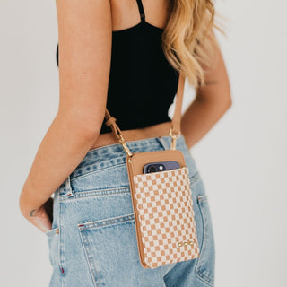 Woven Double Duty Phone Bag Woven Checkered Black Woven Double Duty Phone Bag Woven Checkered Black