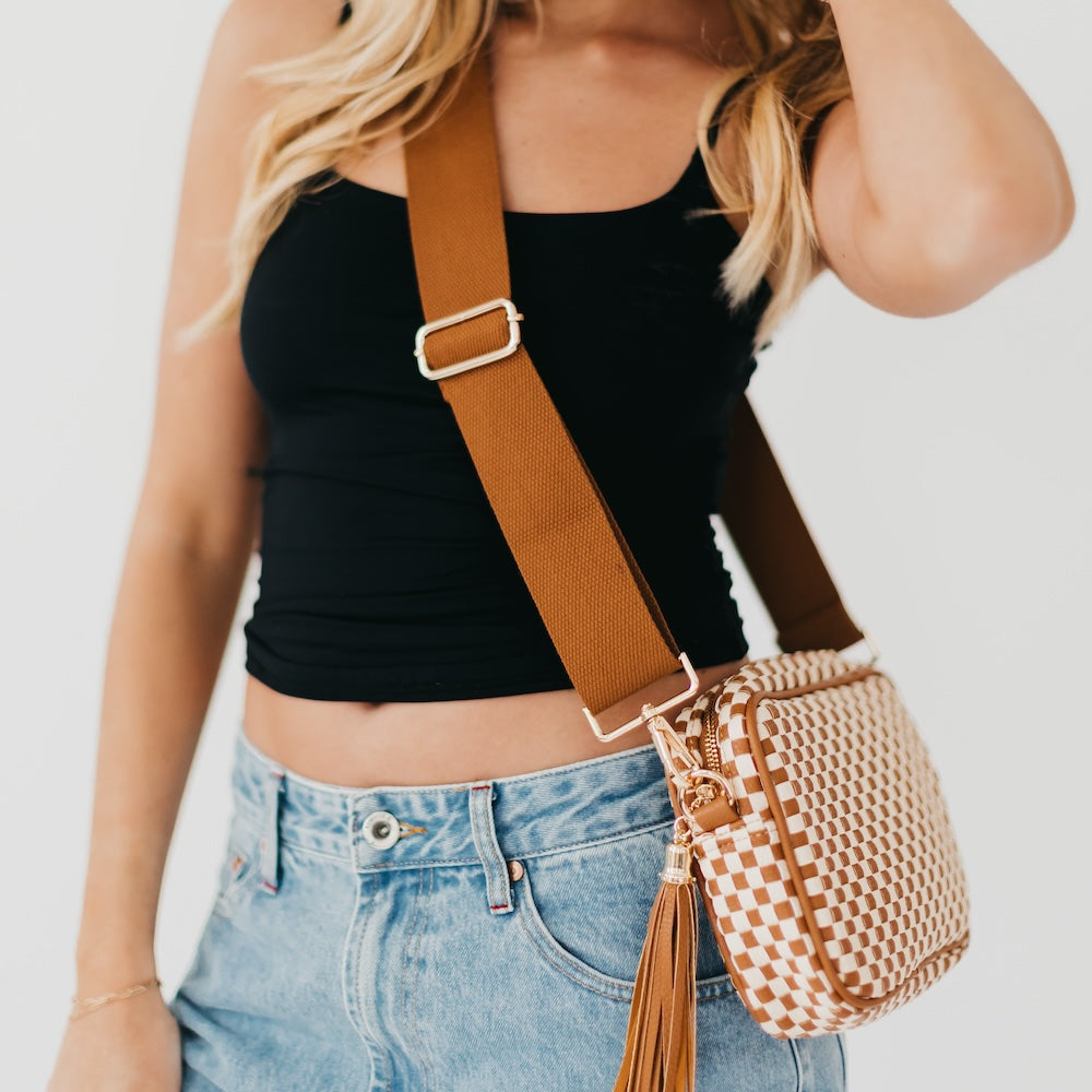 Chevron Forest Weave Crossbody Camera Bag main image 1