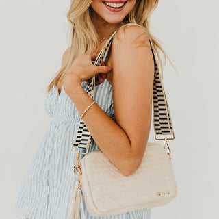 Woven Willow Camera Crossbody Bag Wholesale-Crossbody Bag-Pretty Simple