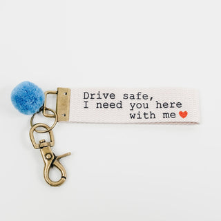 Words to Live By Canvas Keychain-Key Chain