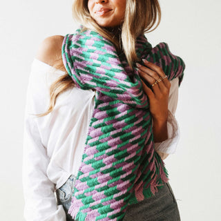 Cold Morning Houndstooth Scarf-Scarf-Pretty Simple Wholesale