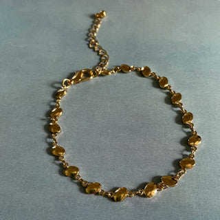 Lacy Gold Disc Chain Bracelet-Bracelet