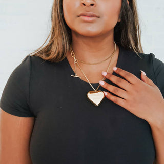 Minimalist Retro Heart Pendant Necklace-Necklace
