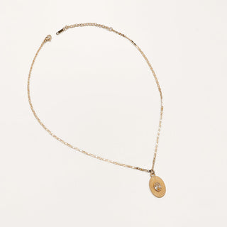 Contessa Sunburst Oval Pendant Necklace-Necklace-Pretty Simple Wholesale