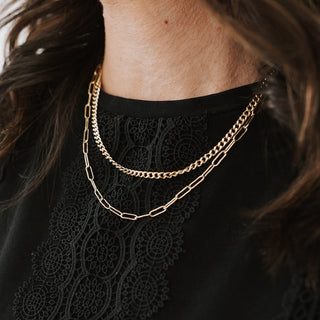 Champagne Rain Rope Chain Layered Necklace-Necklace-Pretty Simple