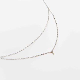 Diamond Layered Cross Necklace-Necklace