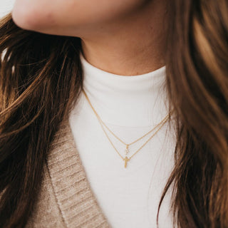 Faithfully Layered Cross Necklace-Pretty Simple