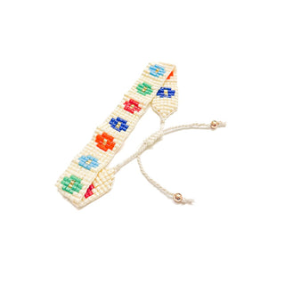 Flower Child Beaded Pull Tie Bracelet-Bracelet-Pretty Simple Wholesale