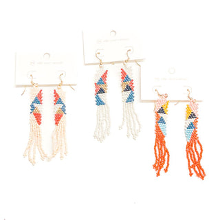 IndiGo Beaded Tassel Earrings-Earrings-Pretty Simple Wholesale