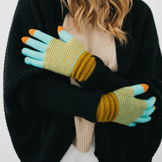 Multi Colored Kenzie Knit Smart Gloves-Pretty Simple