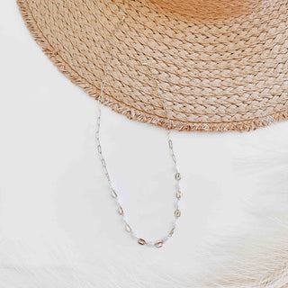 Perla Pearl & Oval Chain Link Necklace-Necklace
