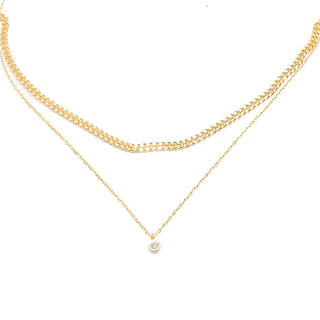 Pretty Classy CZ Layered Necklace-Necklace