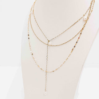 Pretty Simple Vintage Ball and Chain Layered Necklace